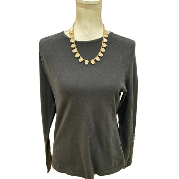 NWT Lola teardrop faceted blush crystal Necklace champagne gold-tone chain - Picture 3 of 7